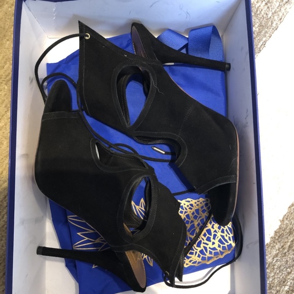 Aquazzura Sexy Thing Suede  Sandals - Picture 8 of 9